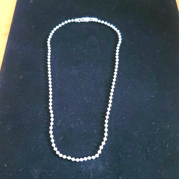 925 Italy Sterling Silver Beaded Necklace - Picture 3 of 15